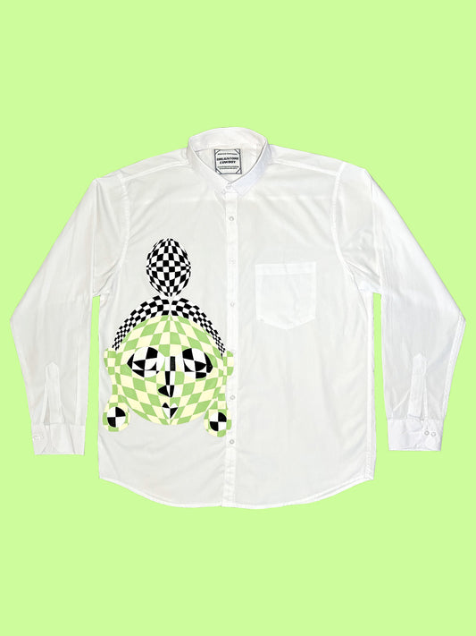 1of1 Hand Painted Checkered Face Shirt