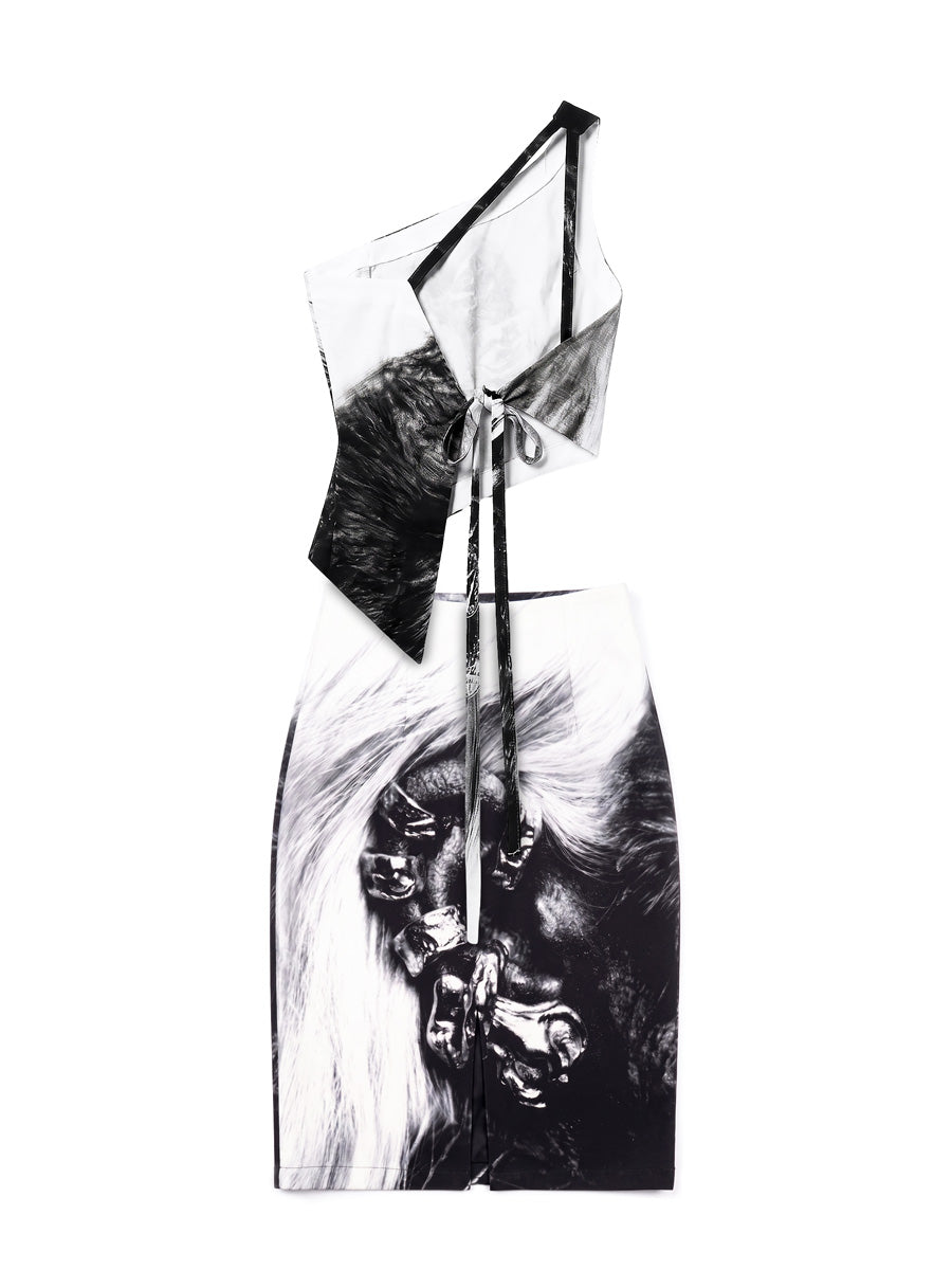 Church Of Loud Music Twill Top & Skirt Set
