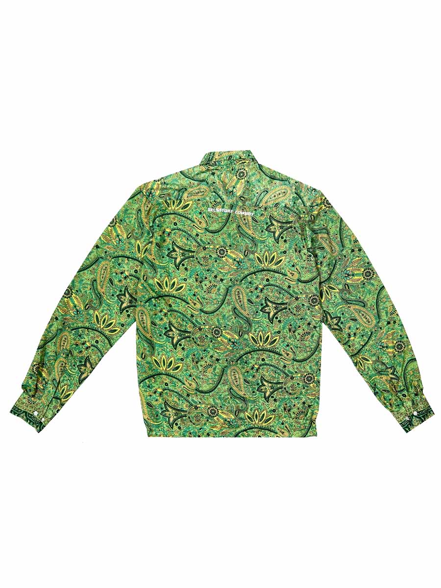 Forest Silk Satin Full-Sleeve Shirt