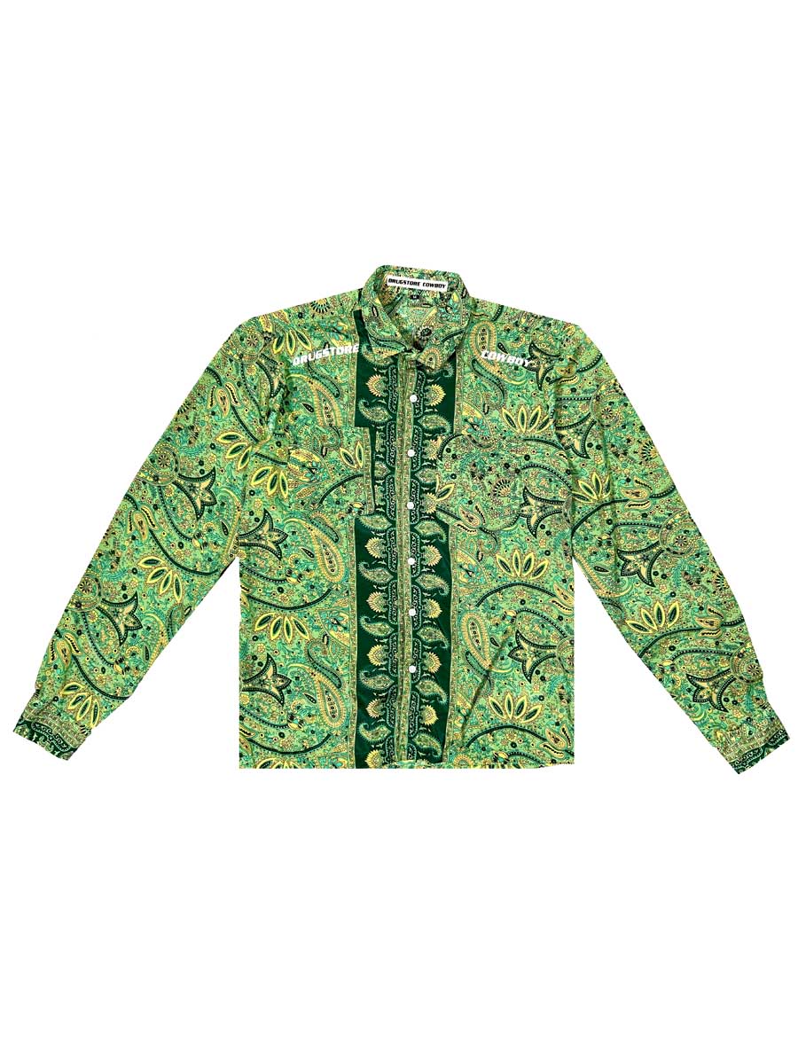 Forest Silk Satin Full-Sleeve Shirt