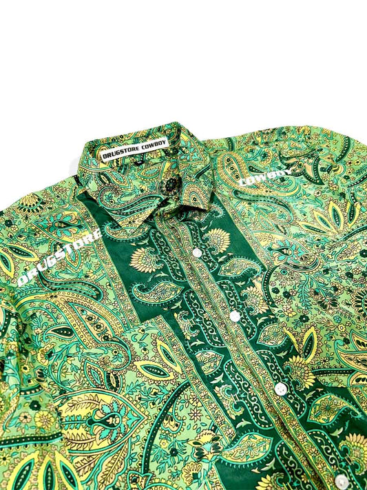 Forest Silk Satin Full-Sleeve Shirt