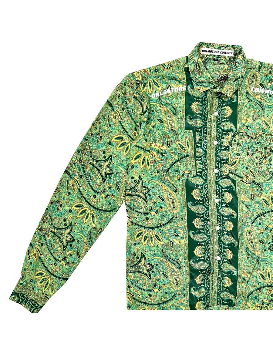 Forest Silk Satin Full-Sleeve Shirt