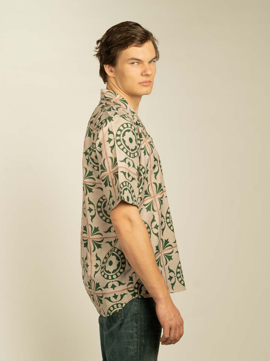 Green Textured Print shirt