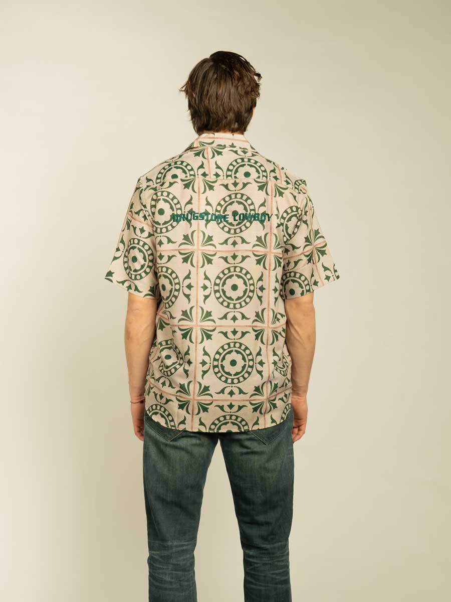 Green Textured Print shirt