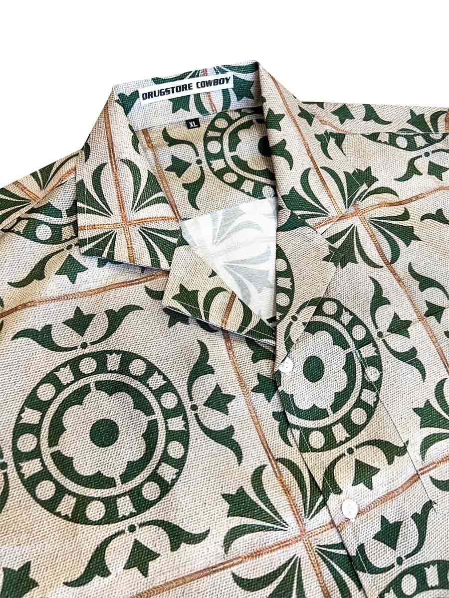 Green Textured Print shirt